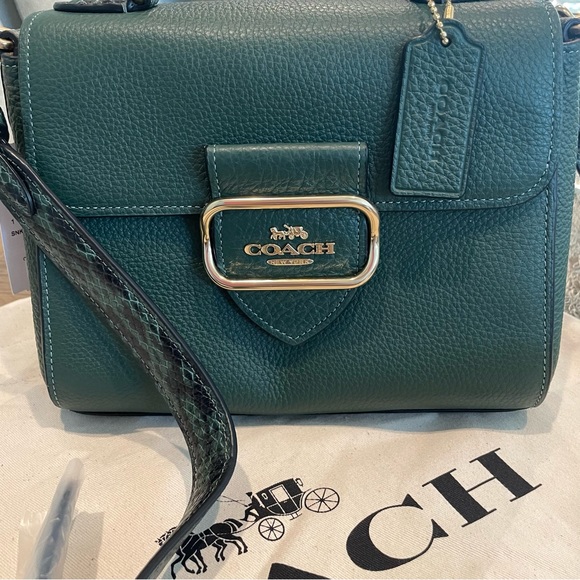 Coach Morgan Top Handle Satchel Color Green - Picture 5 of 12